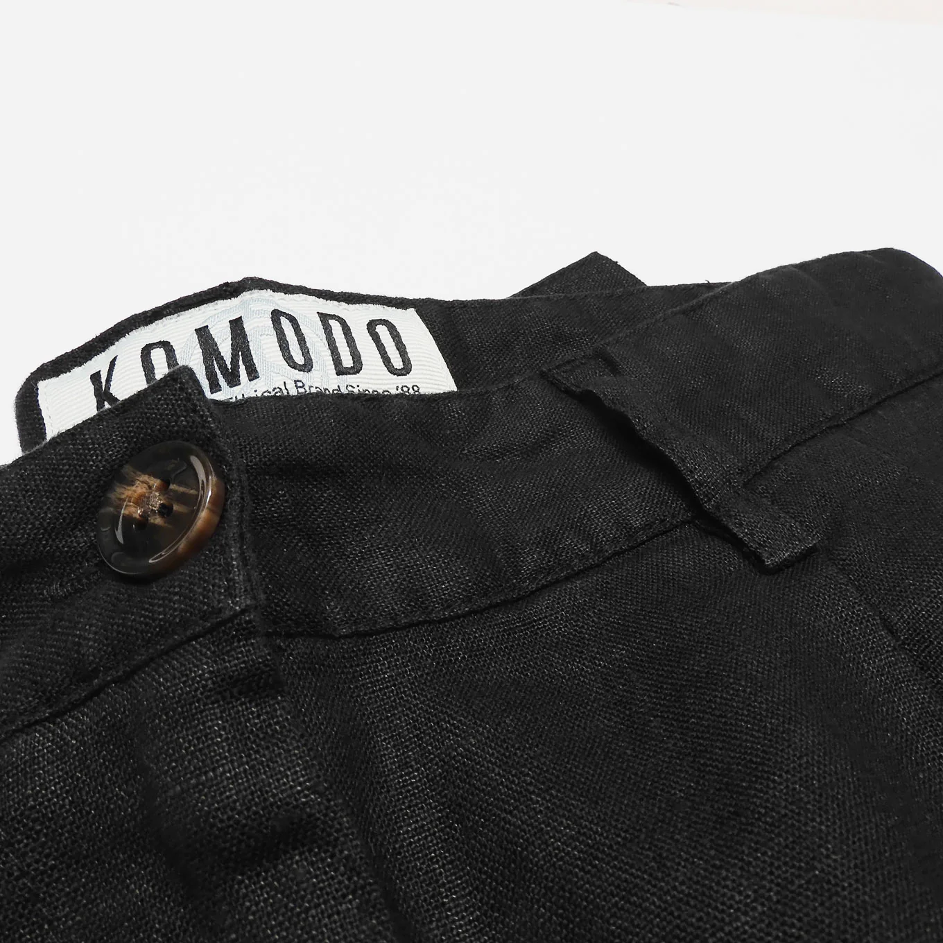 LION Organic Linen Trousers - Black - Image 5