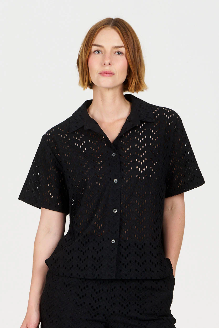LUNA Organic Cotton Shirt - Black - Image 2
