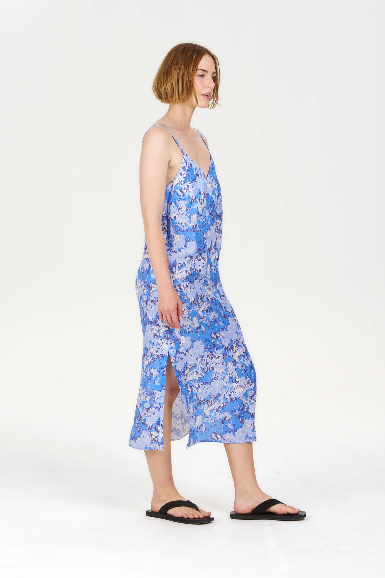 MILLER Tencel Linen Dress - Acid Blue - Image 2