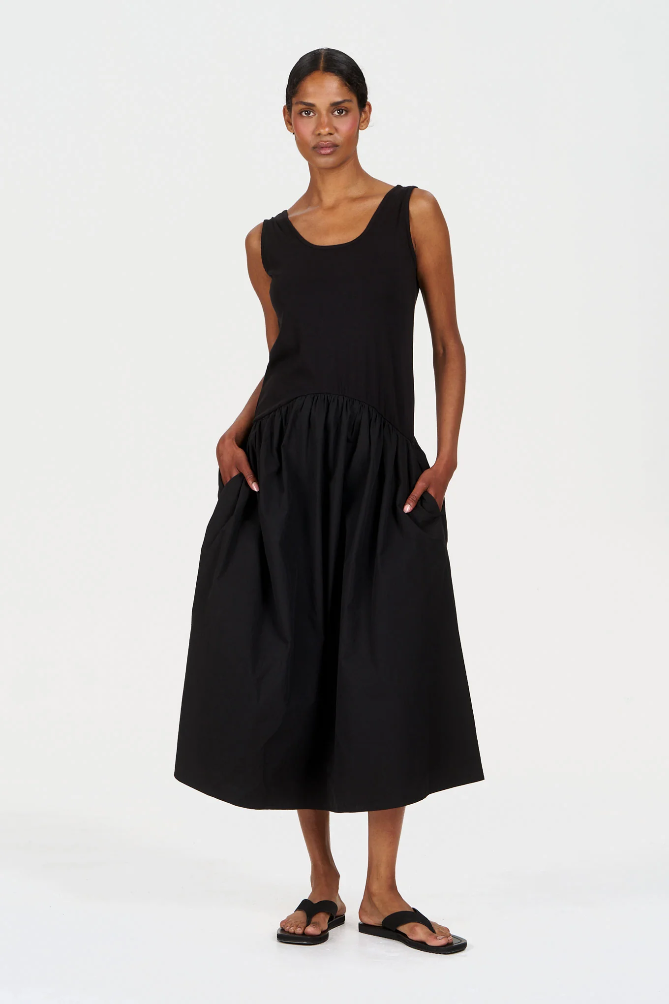 NEEMA Organic Cotton Dress - Black - Image 2