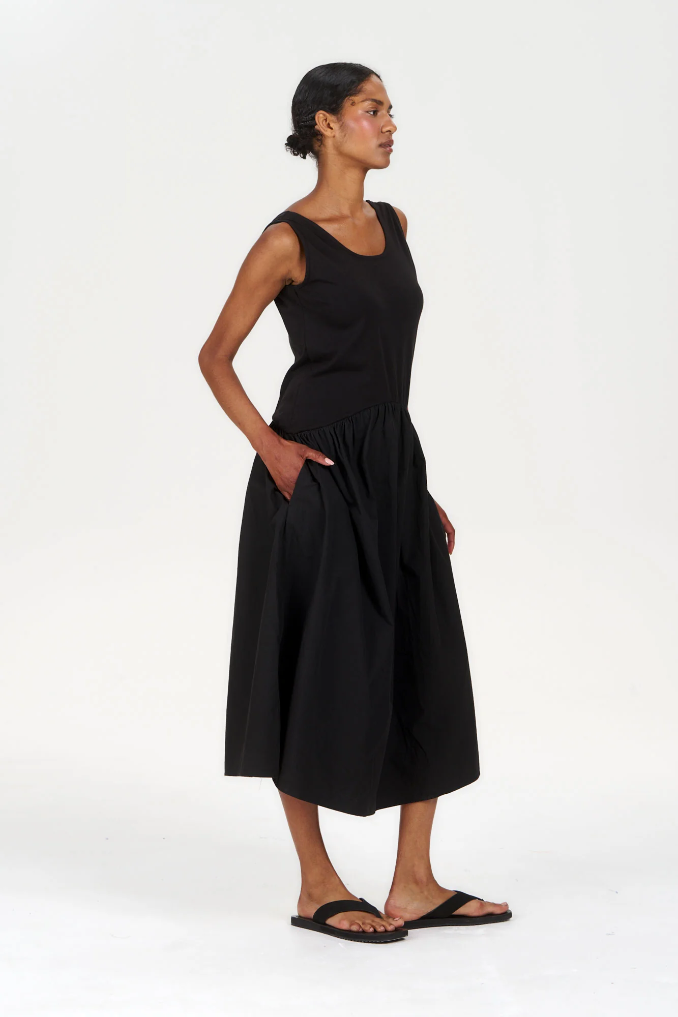 NEEMA Organic Cotton Dress - Black - Image 4