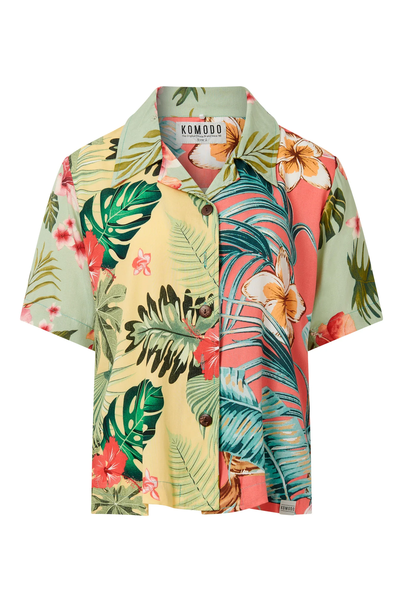 OCEAN - Rayon Tropical Print Shirt - Image 2