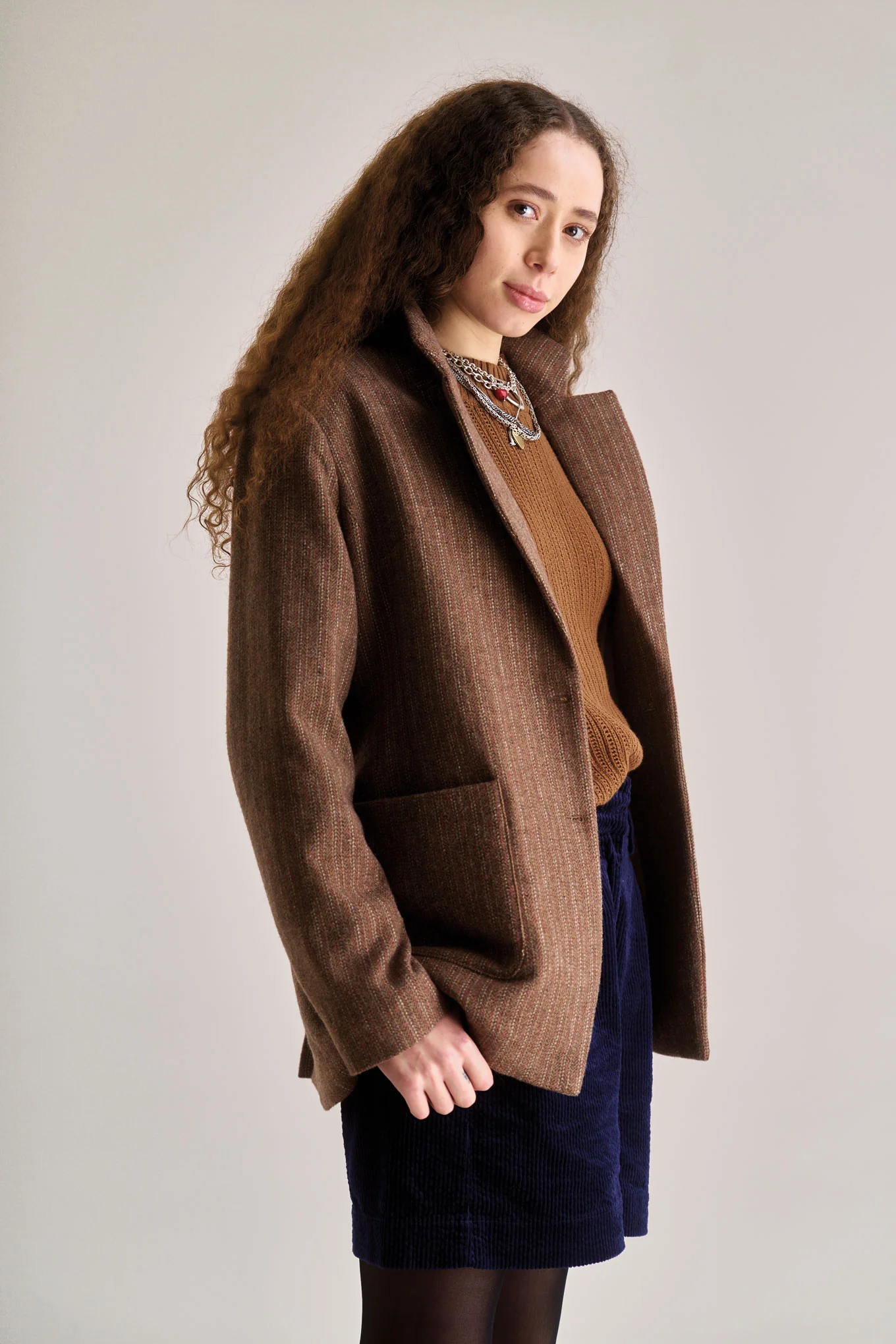 OPHELIA Recycled Poly Wool Blazer - Biscuit - Image 3