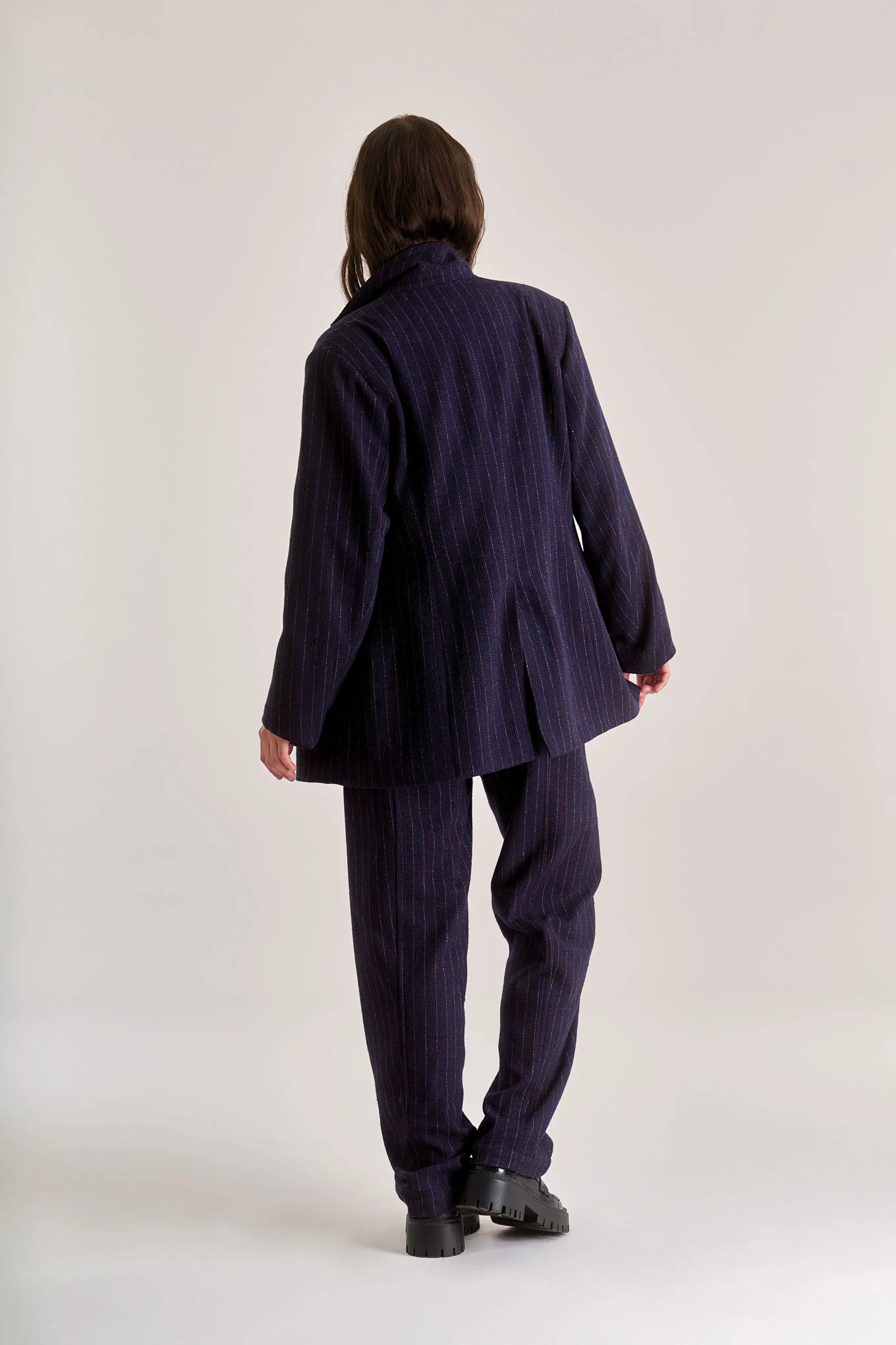 OPHELIA Recycled Poly Wool Blazer - Navy - Image 3