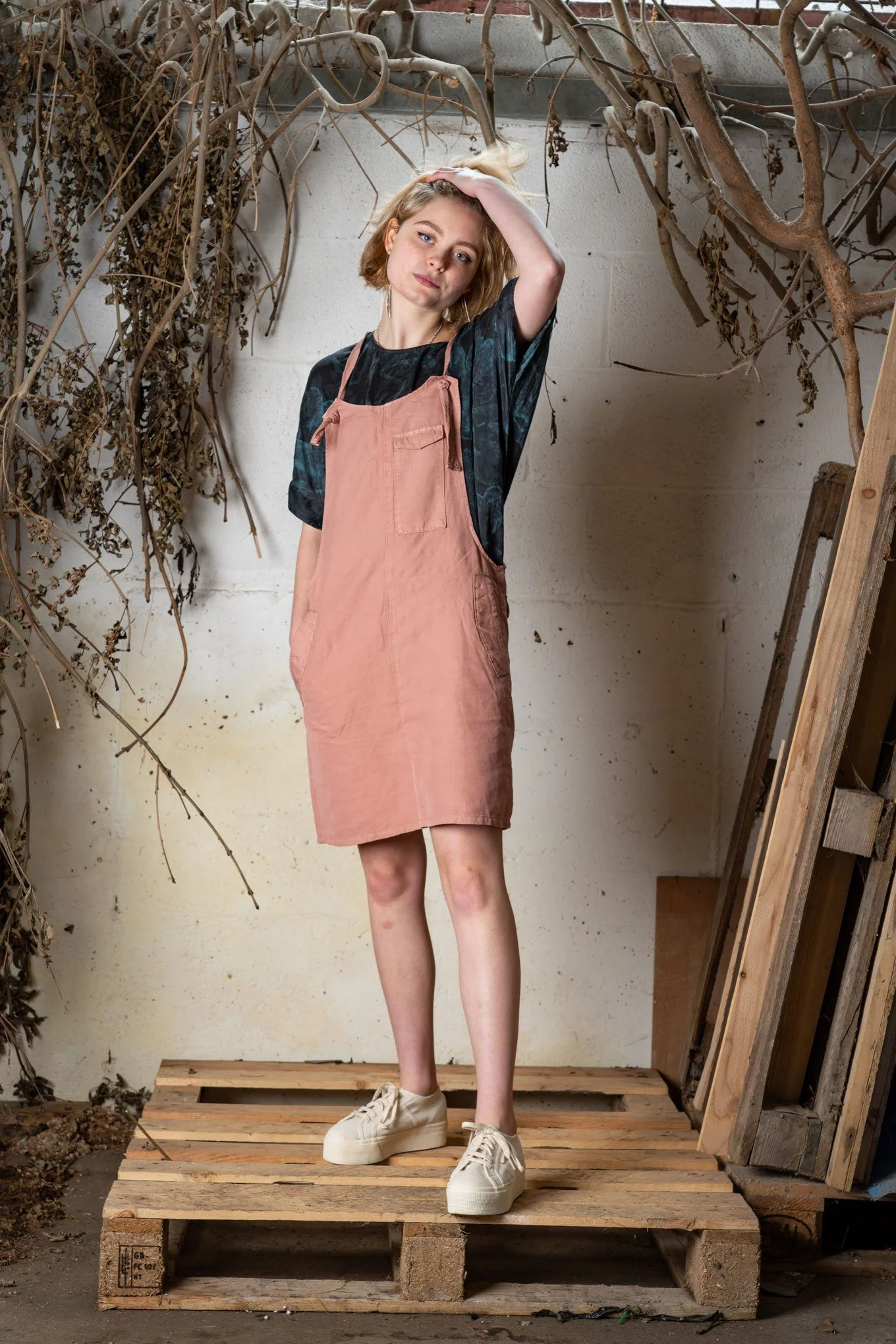 PEGGY Pink - Organic Cotton Dress by Flax & Loom - Image 3