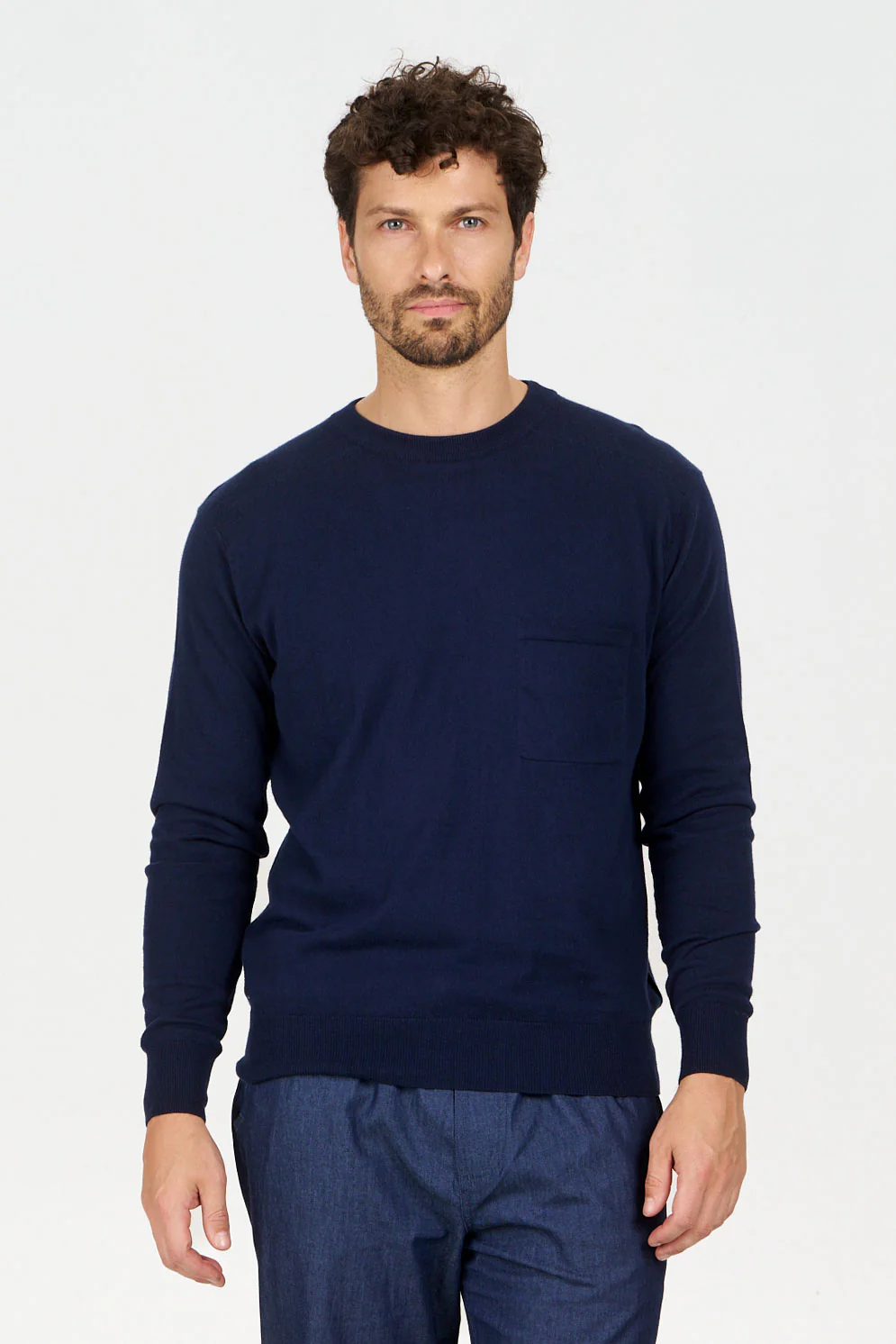 POCKET Organic Cotton Jumper - Navy