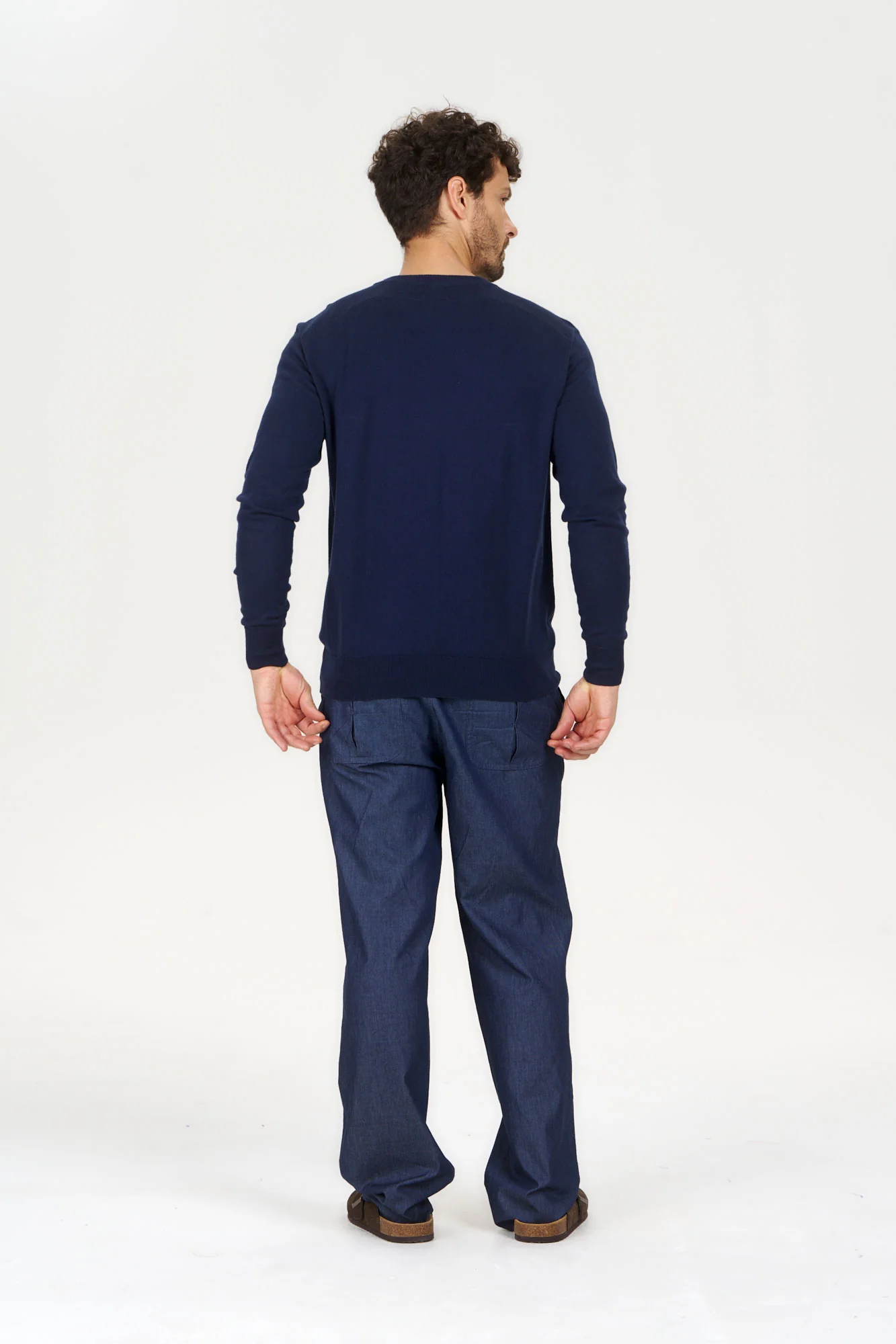 POCKET Organic Cotton Jumper - Navy - Image 4