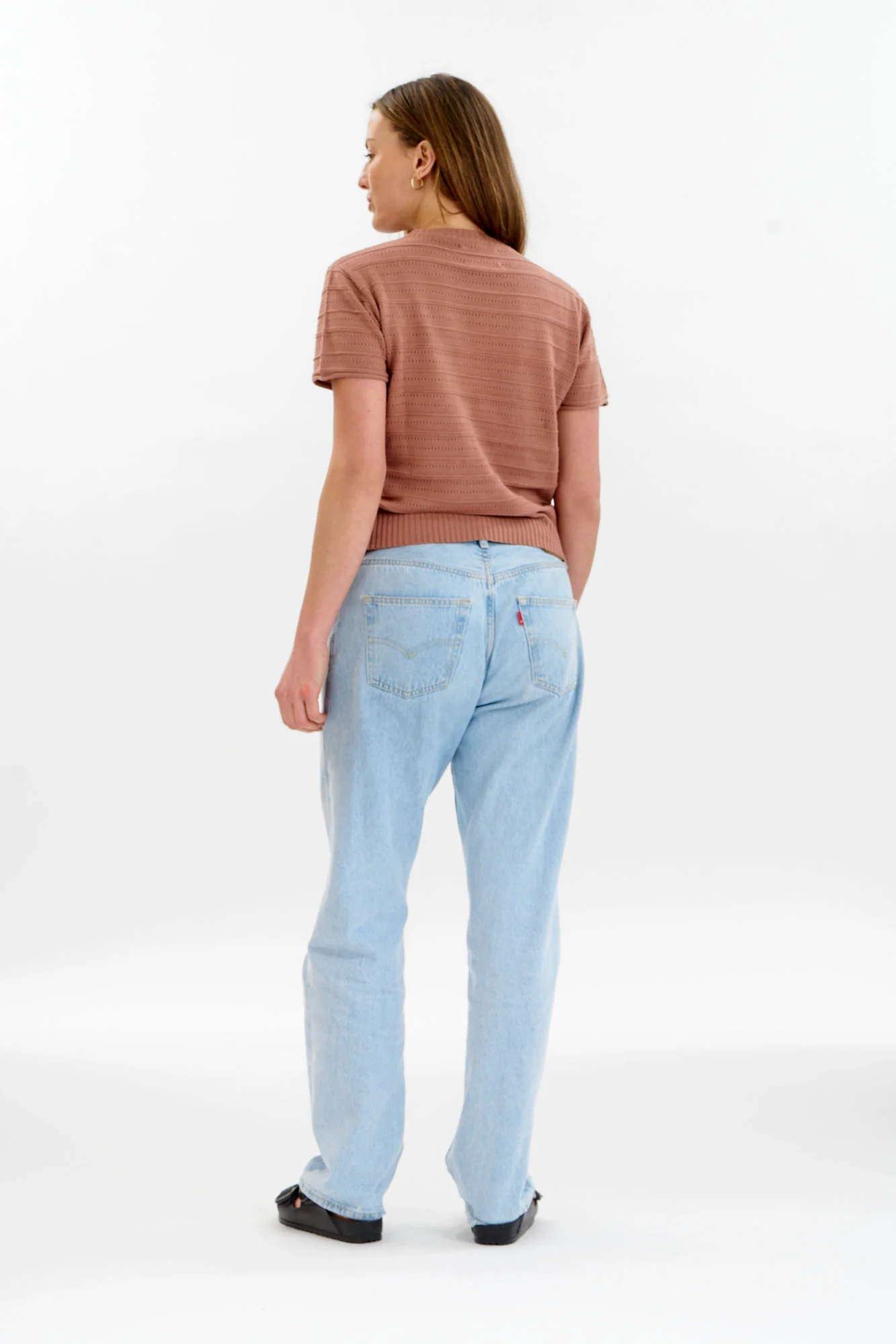 POSEY Organic Cotton Knit Tee - Coffee - Image 2