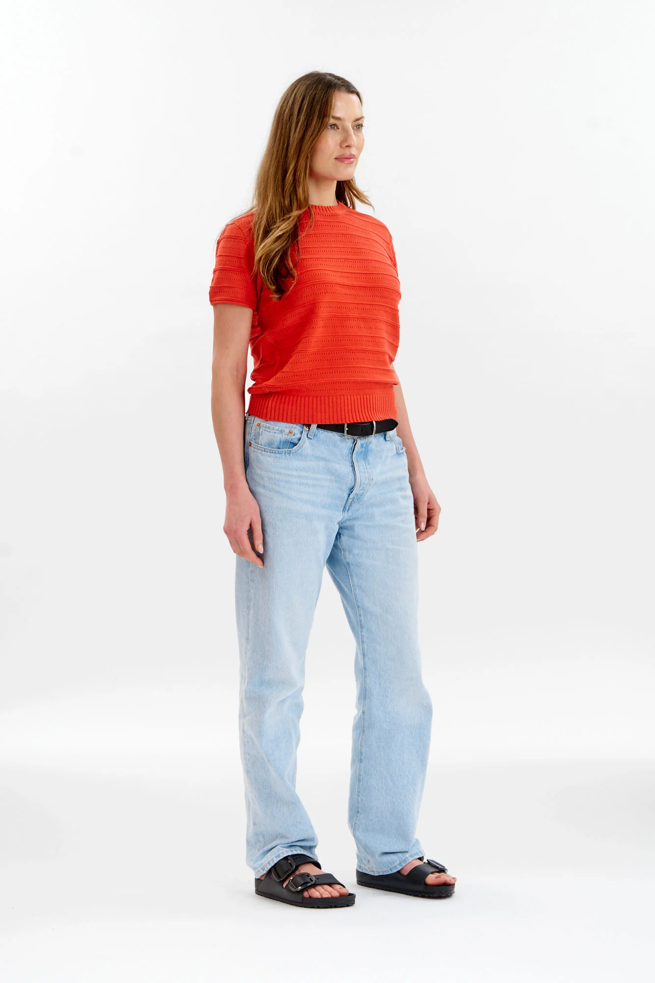 POSEY Organic Cotton Knit Tee - Red - Image 4