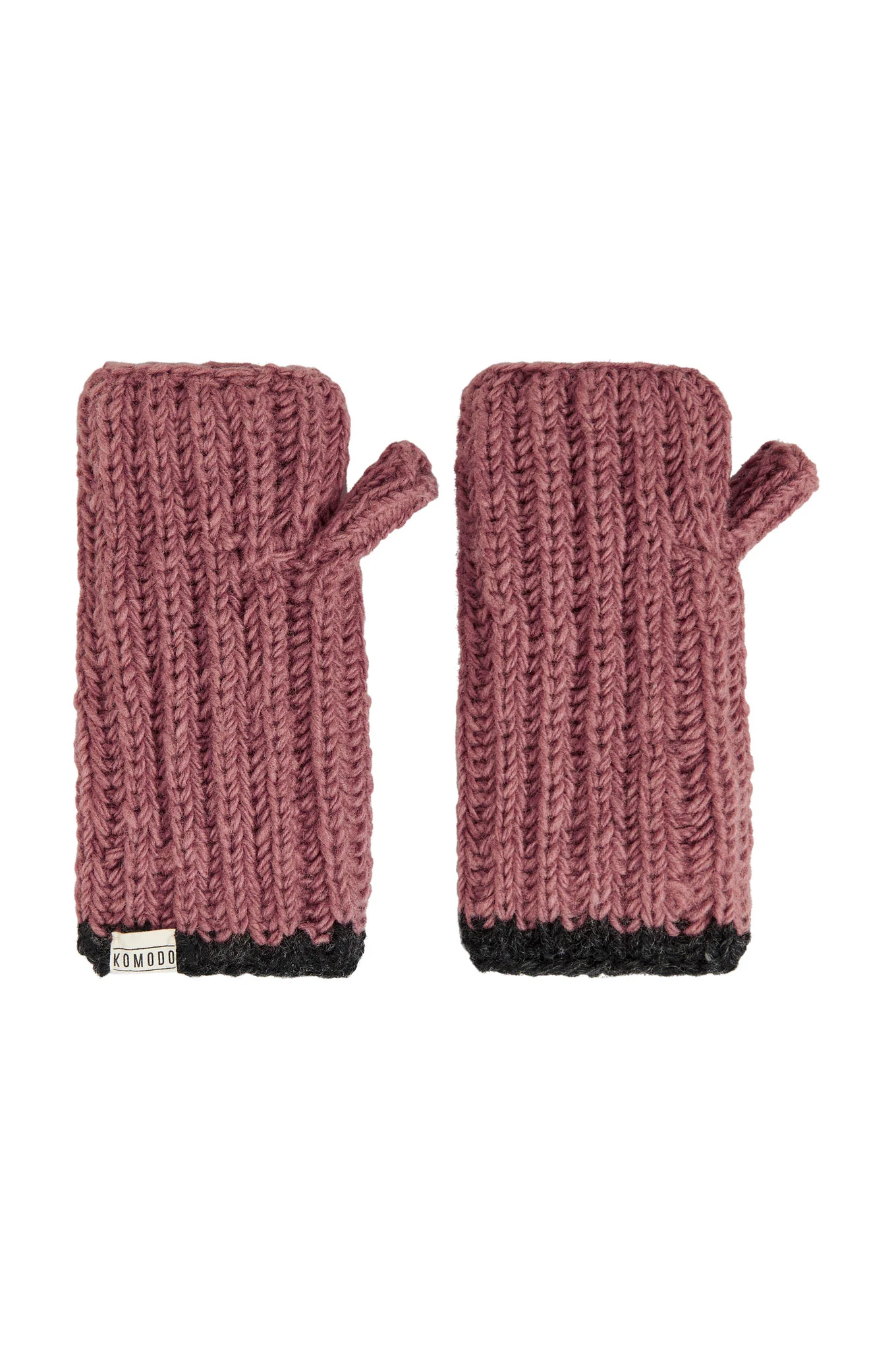 RAFI RIB Fleece Lined Mitten - Dusty Pink - Image 2