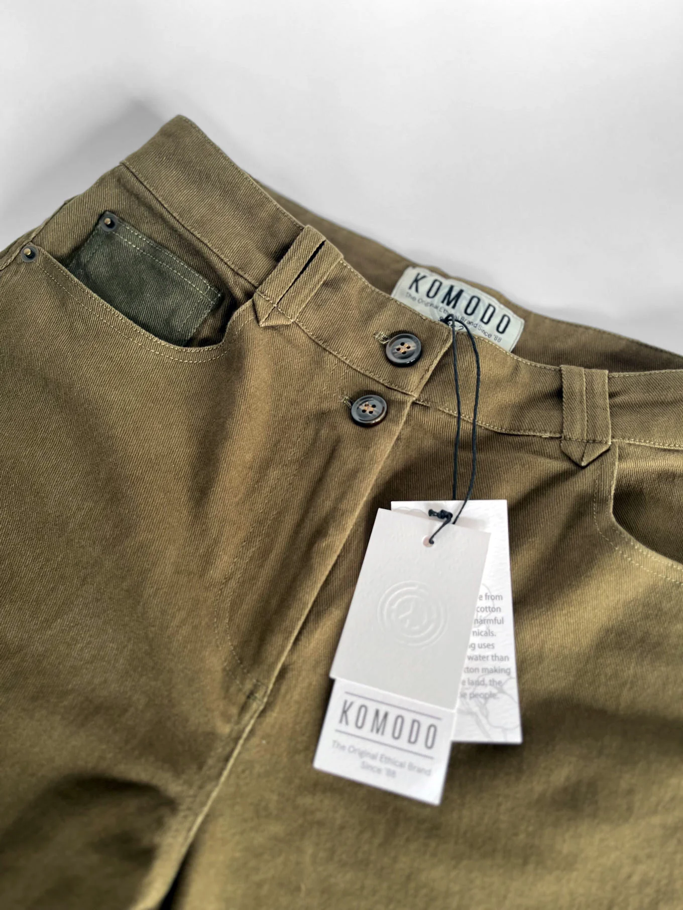 RANGER - Organic Cotton Trousers - Light Green - Image 4