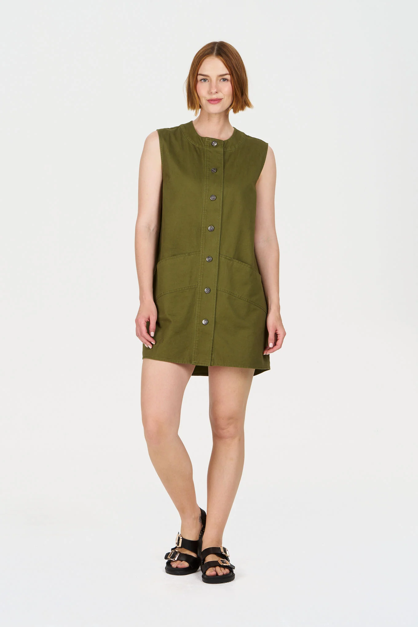 ROSIE Organic Cotton Dress - Khaki