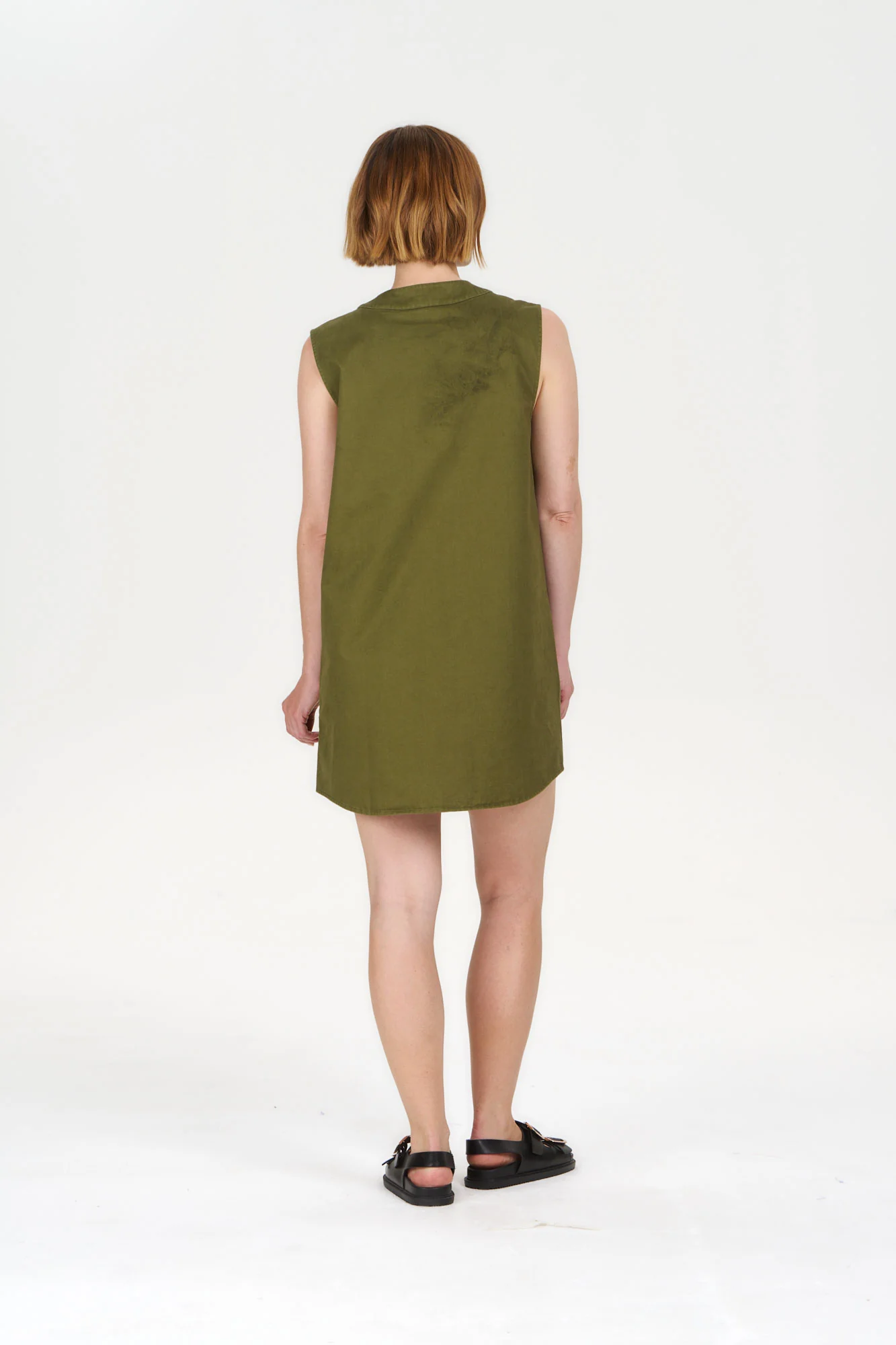 ROSIE Organic Cotton Dress - Khaki - Image 3