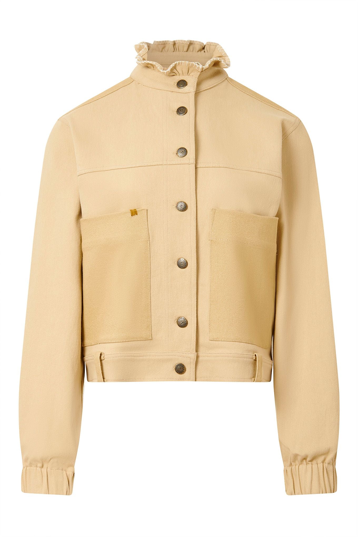 RUFFLE - Organic Cotton Jacket - Dark Sand - Image 2