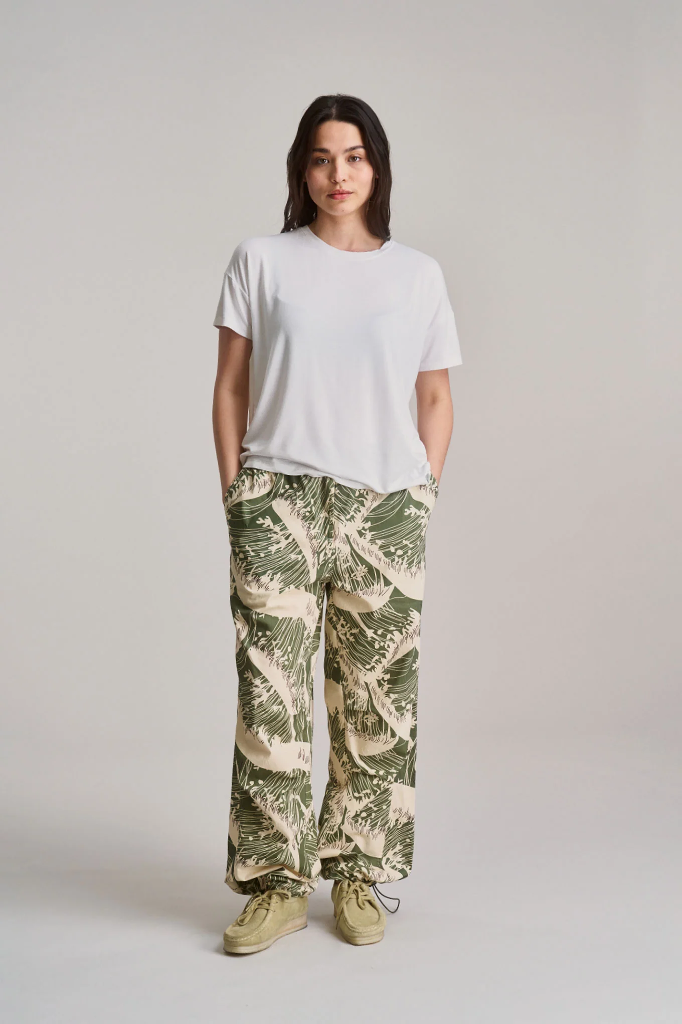 SAFARI - Womens Organic Cotton Trouser - Wave Print - Image 3