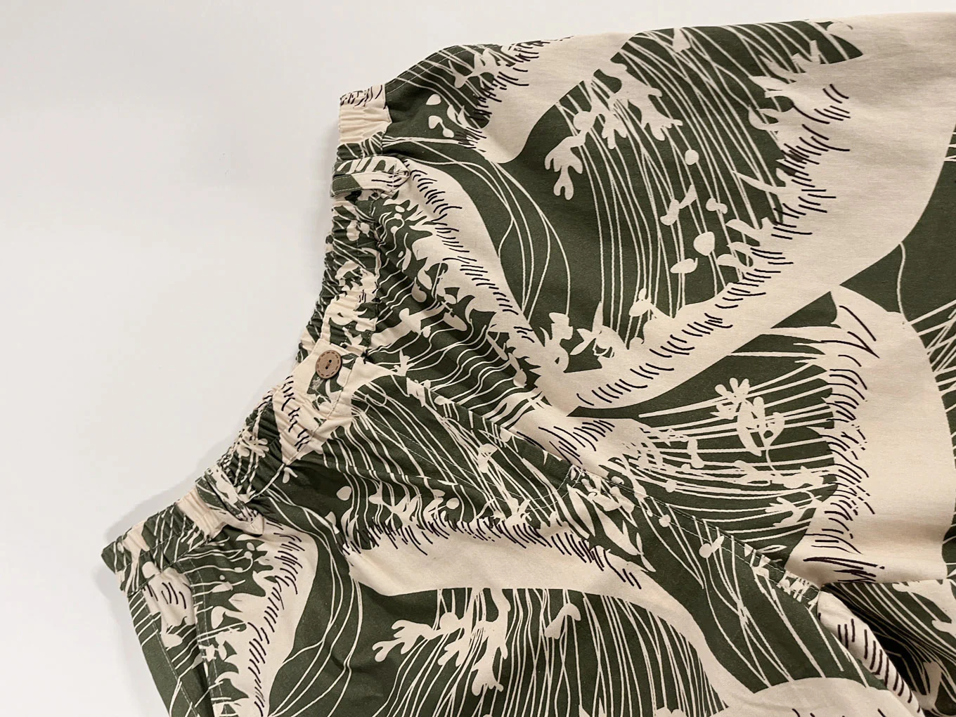 SAFARI - Womens Organic Cotton Trouser - Wave Print - Image 5