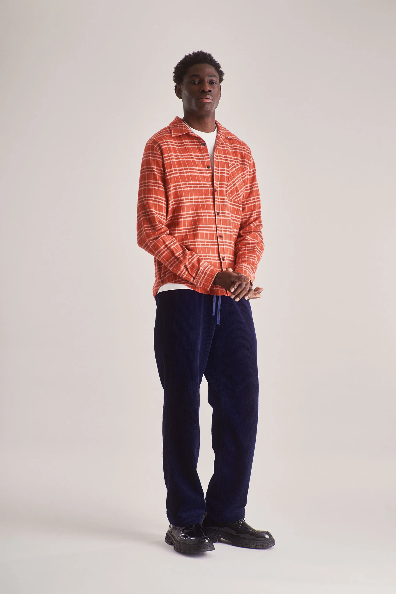 SANTI Organic Cotton Flannel Shirt - Red