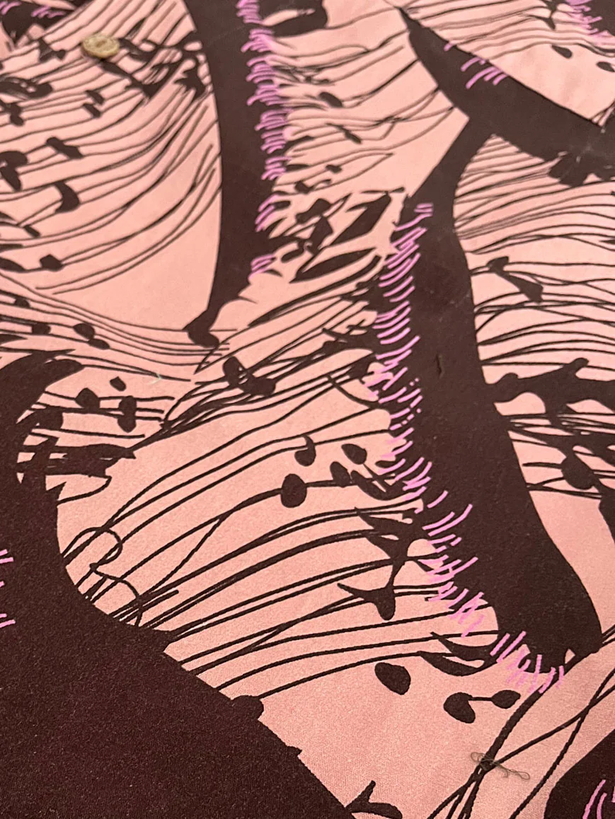SCRUNCHY Organic Cotton - Wave Print Pink - Image 2