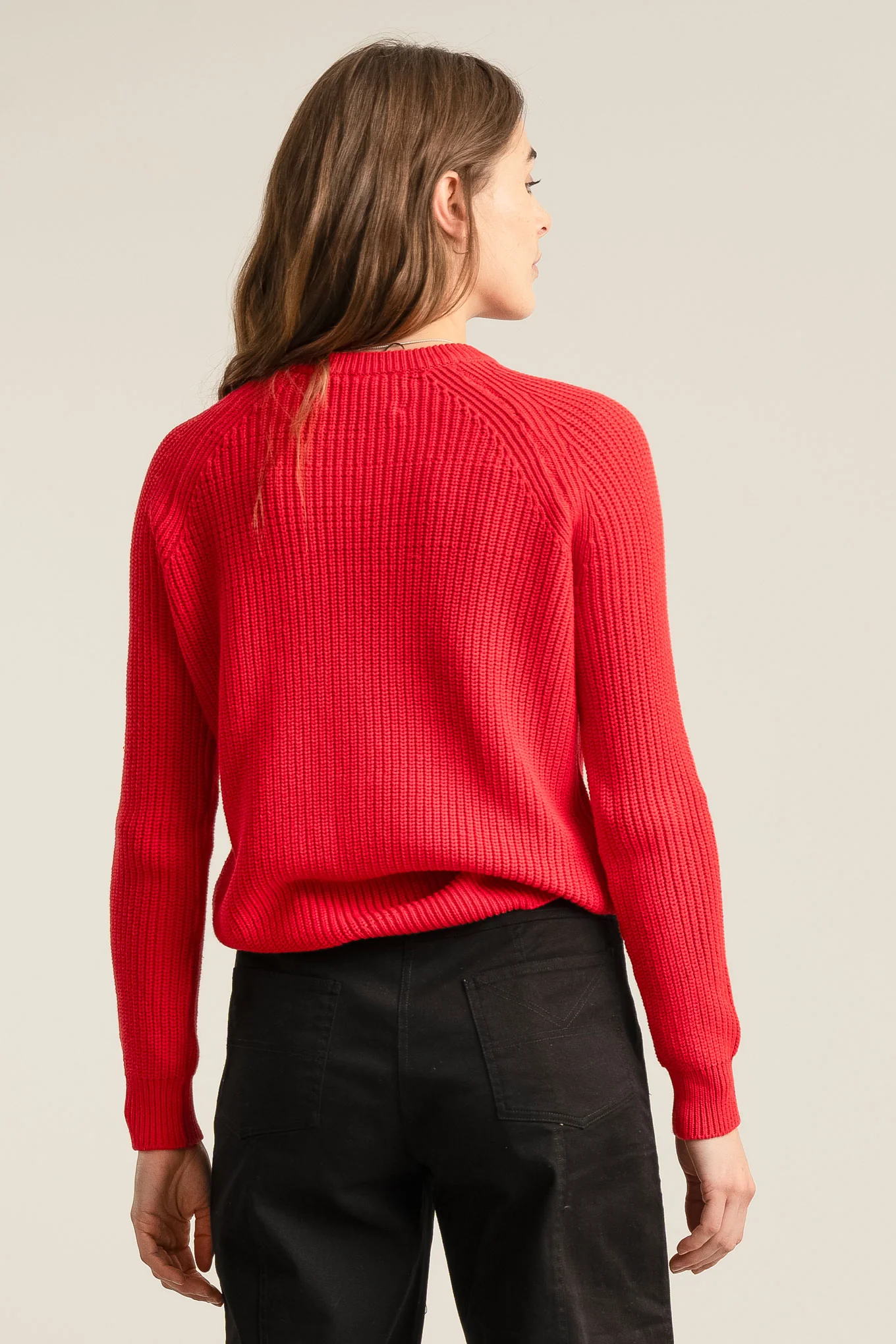 SERGIO - Womens Organic Cotton Jumper Red - Image 2