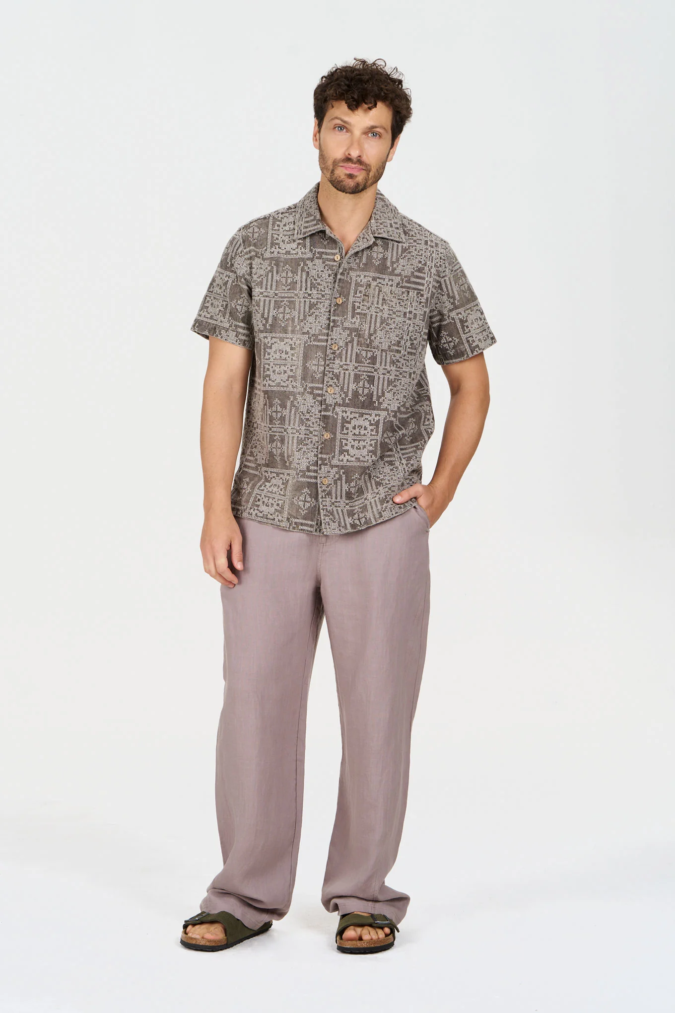 SPINDRIFT Embroidered Organic Linen Shirt - Image 4