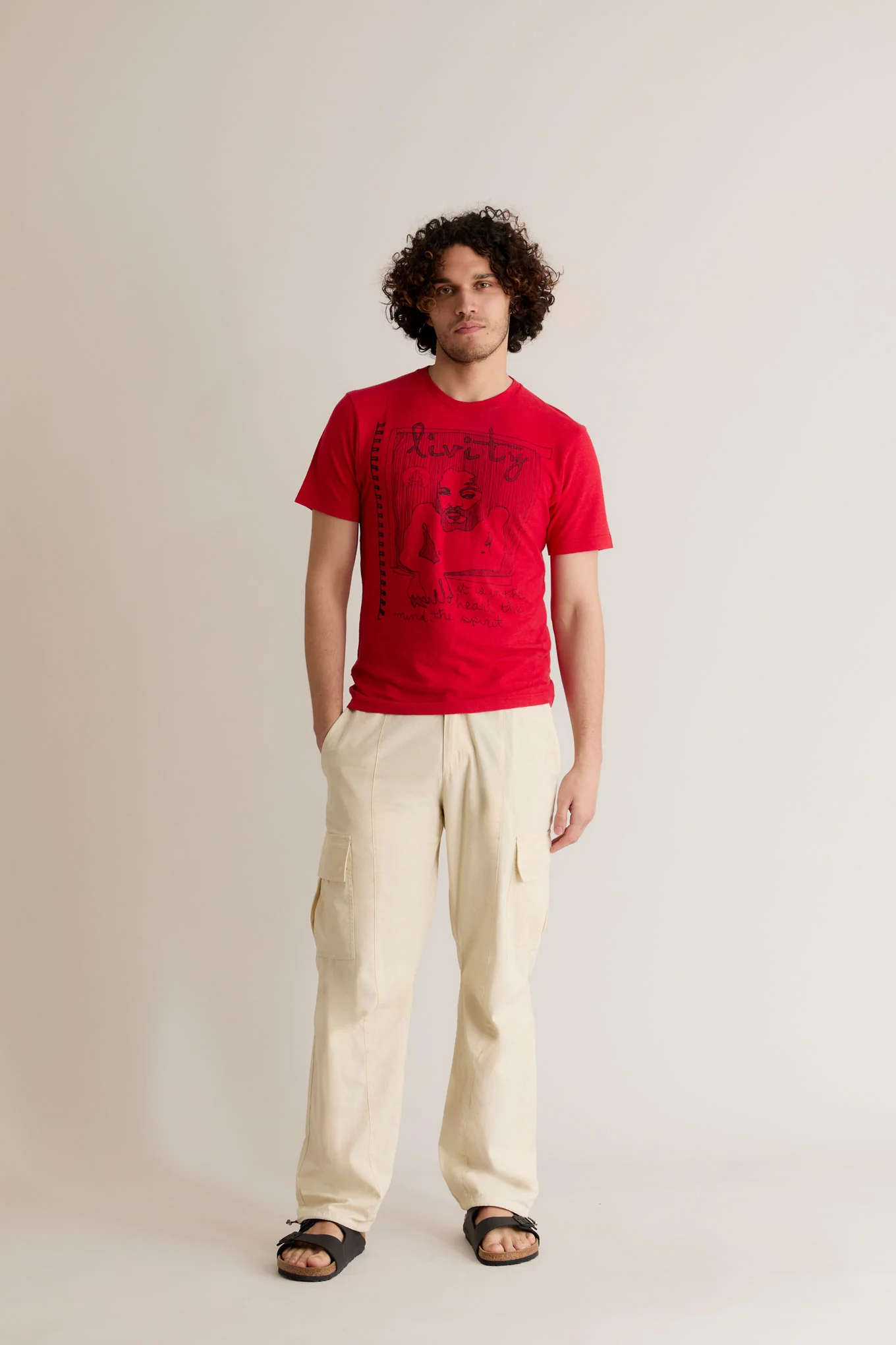 SPIRIT - Hemp Tee by LIVITY Red - Image 3