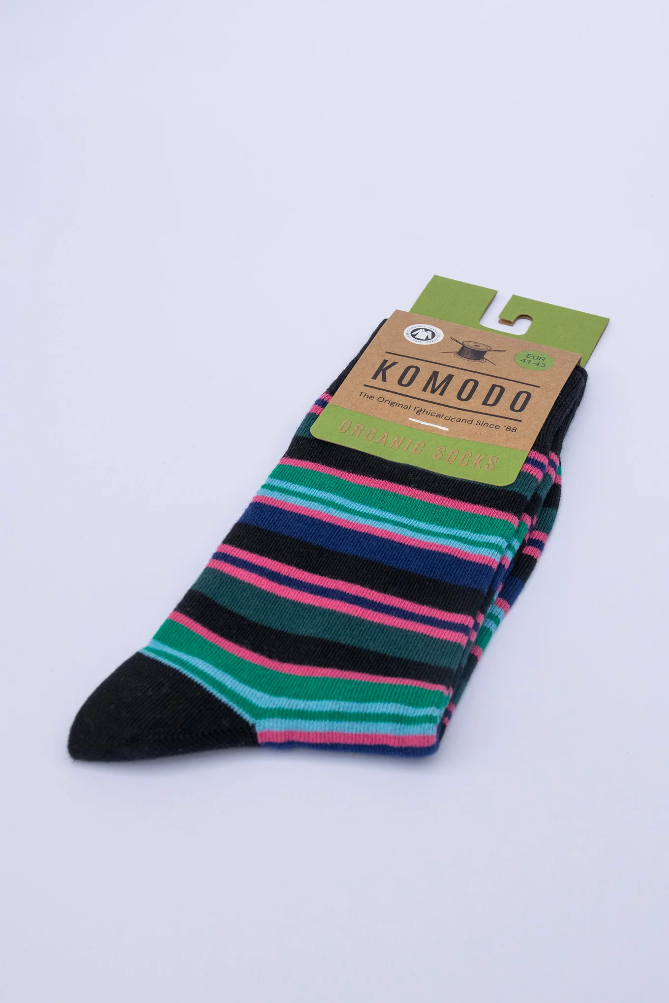 STRIPE - GOTS Organic Cotton Socks Teal - Image 2