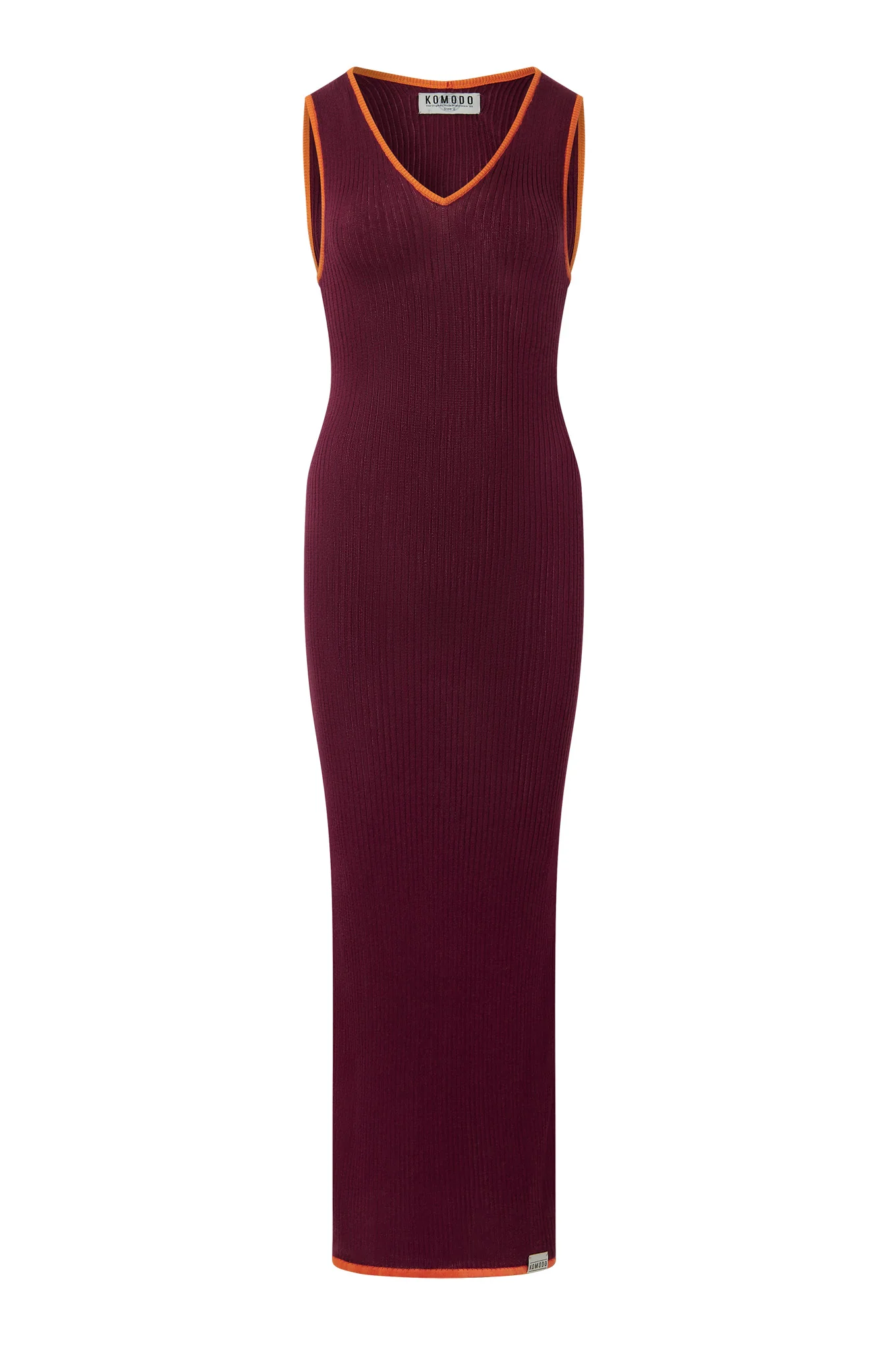 THANDIE - Organic Cotton Knit Dress - Berry - Image 2