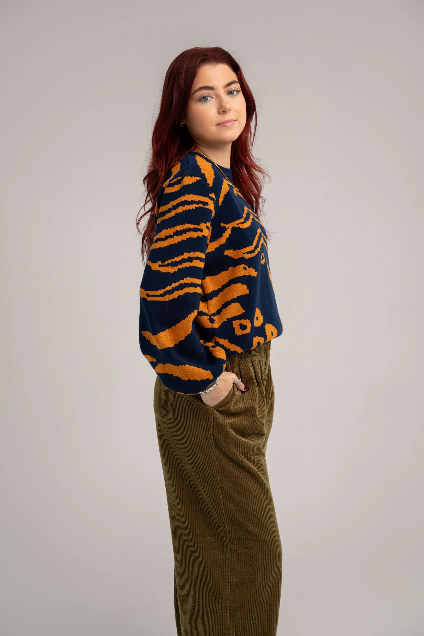 TIGER HOPE - Organic Cotton Jumper Navy - Image 3