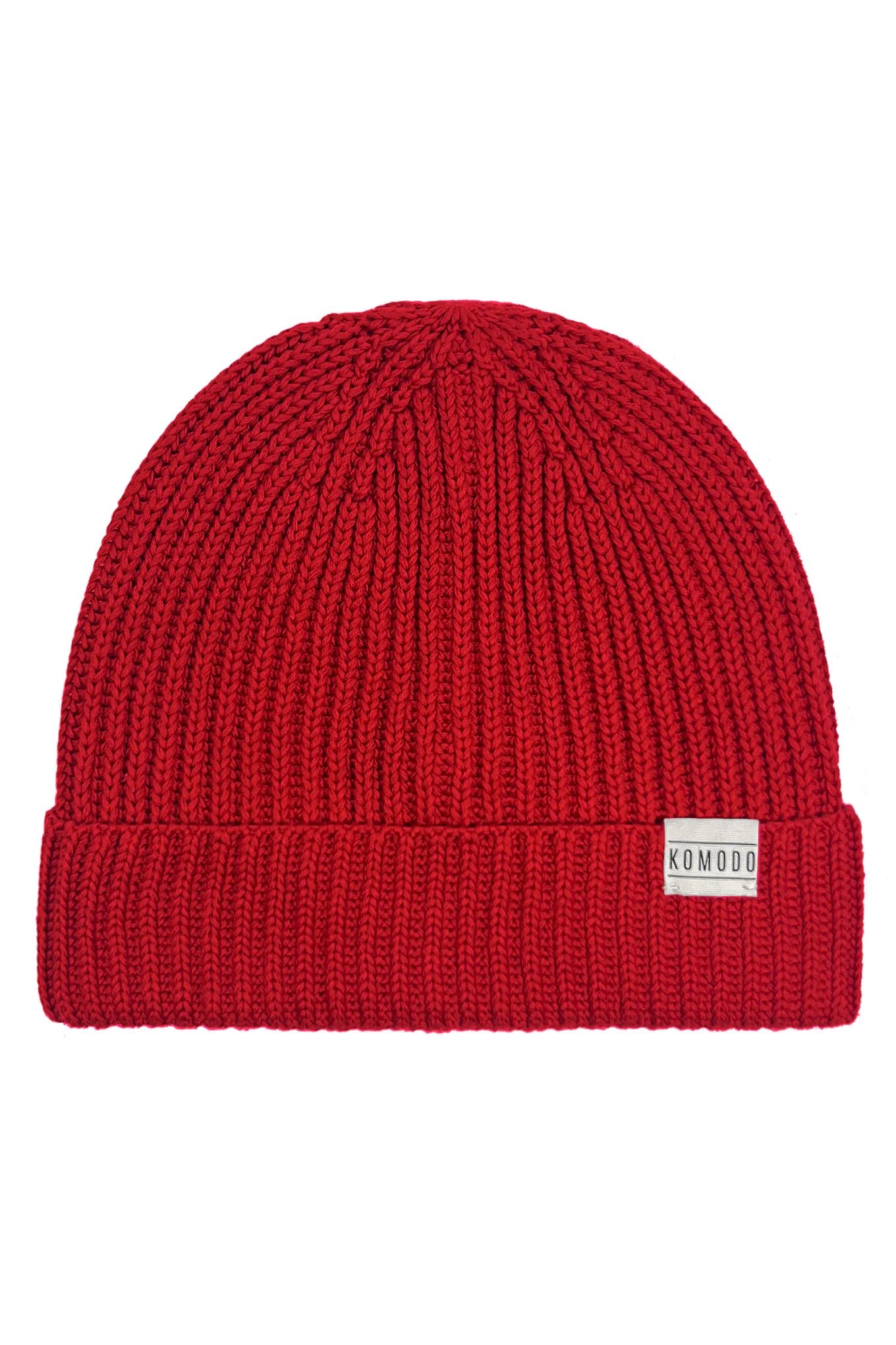 TOWN - Organic Cotton Beenie Hat Bright Red