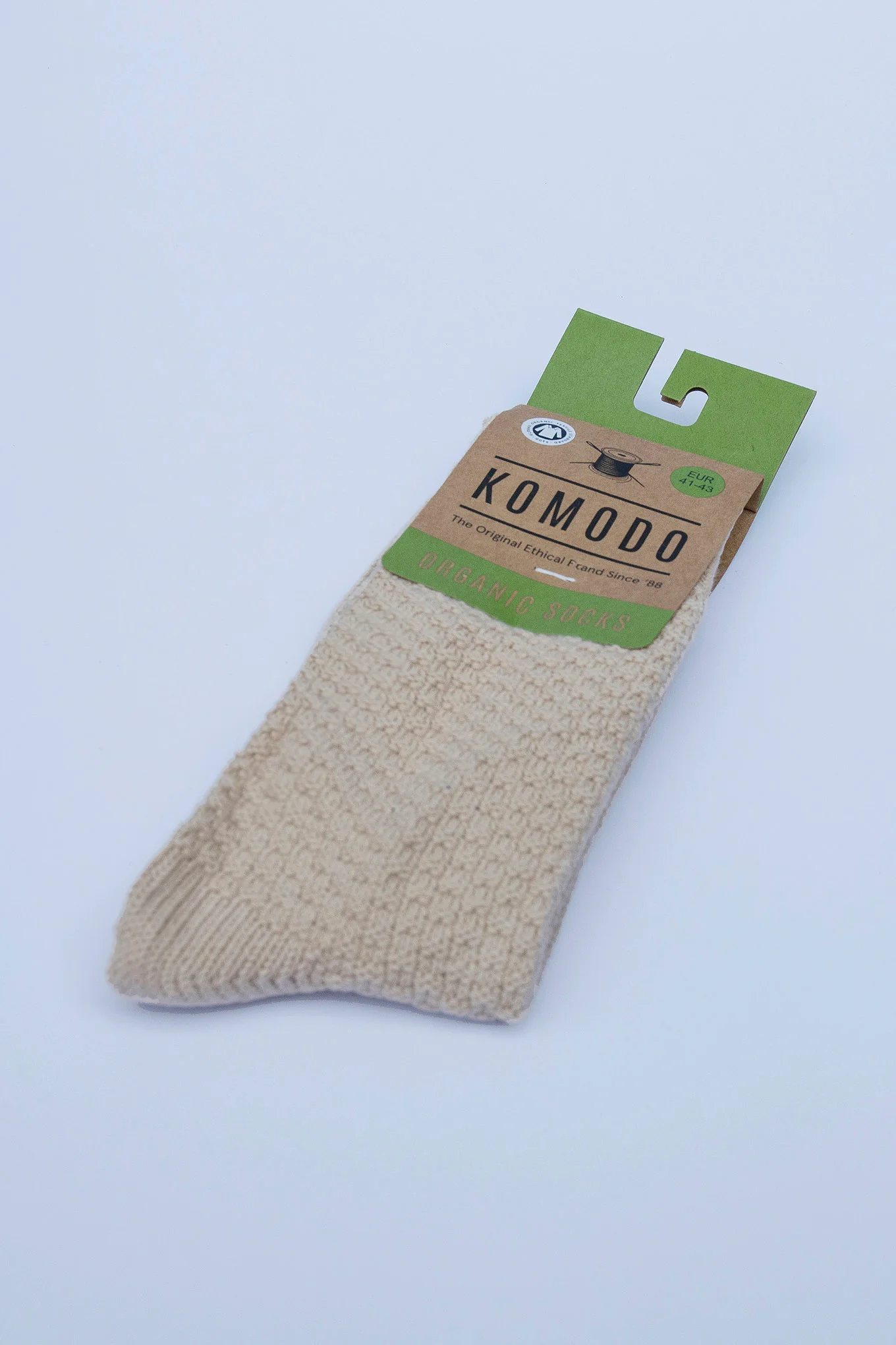 WAFFLE - GOTS Organic Cotton Socks Cappucino - Image 2