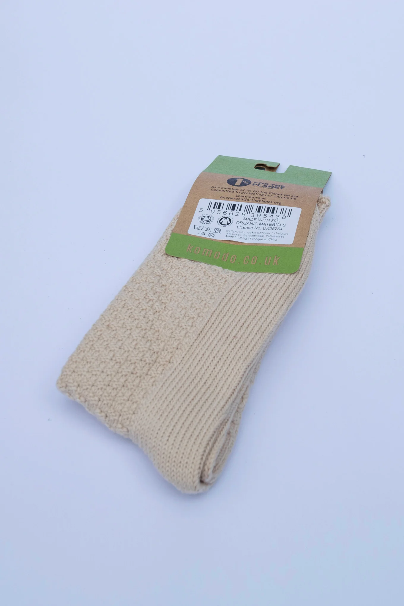 WAFFLE - GOTS Organic Cotton Socks Cappucino - Image 3