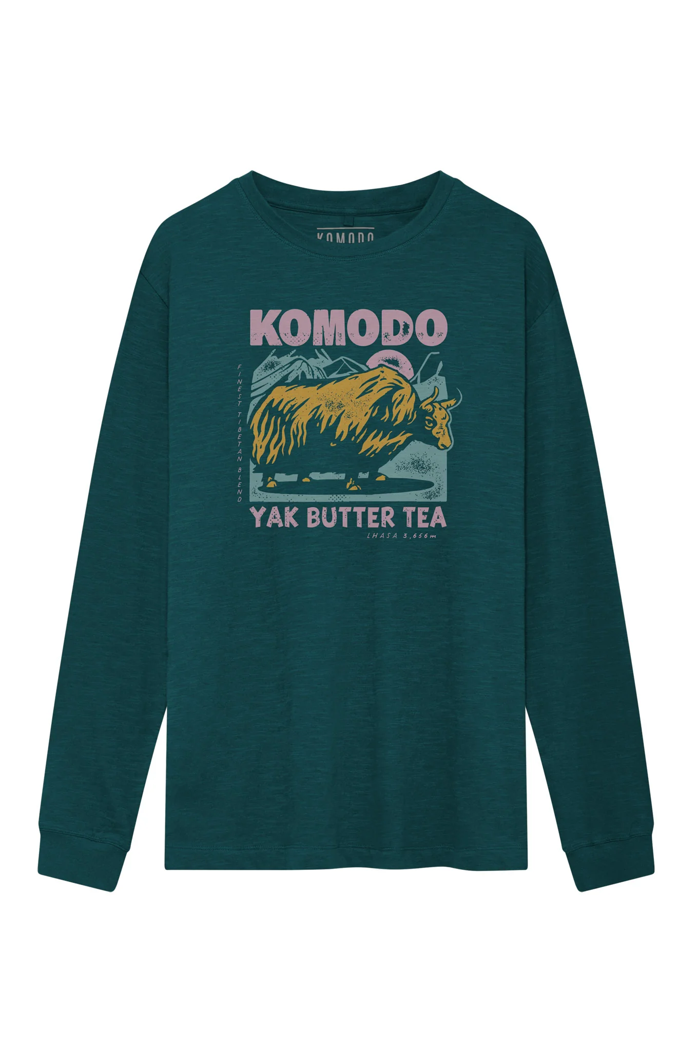 YAK Organic Cotton Tee - Teal - Image 2