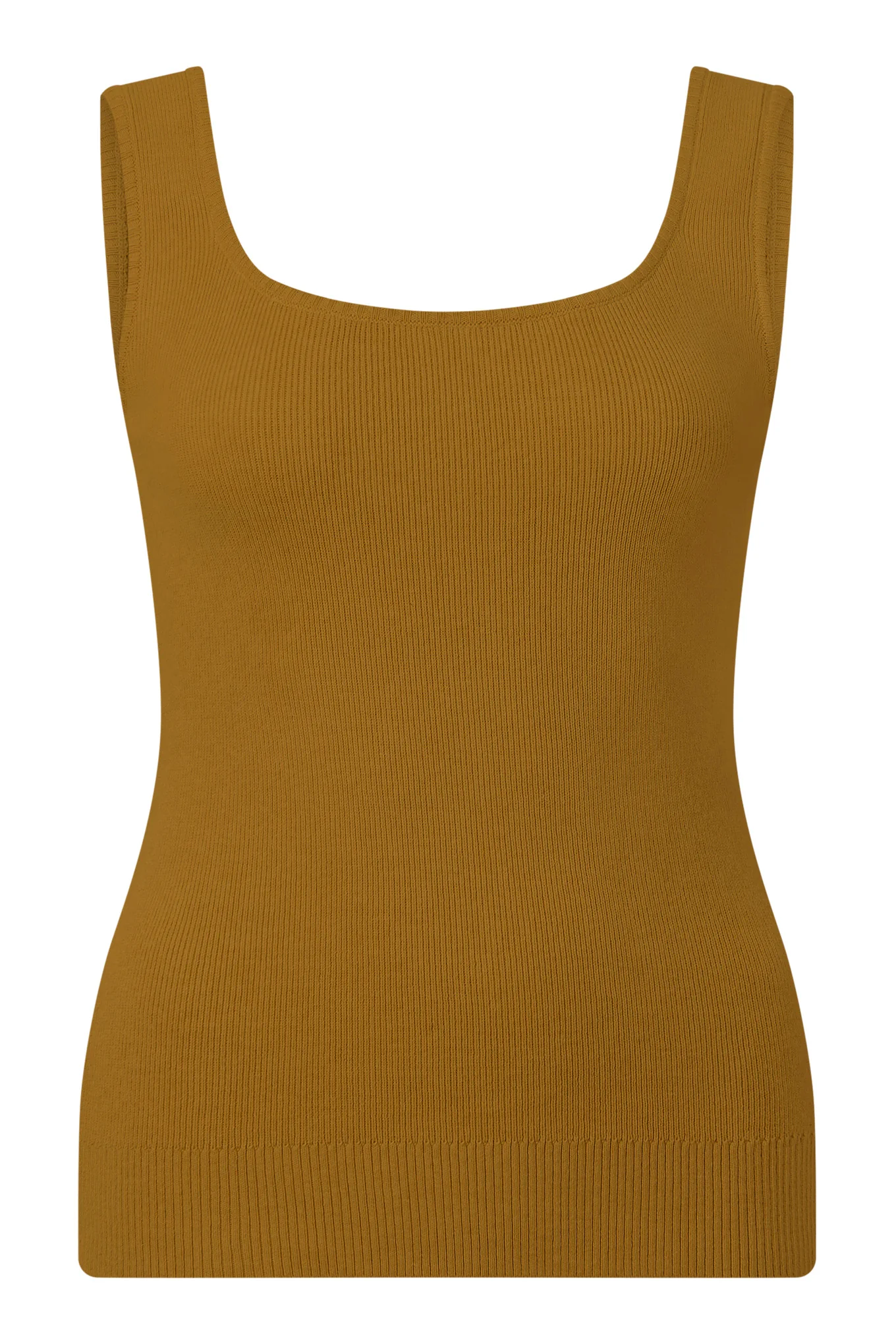 YANA - Organic Cotton Vest - Camel - Image 2