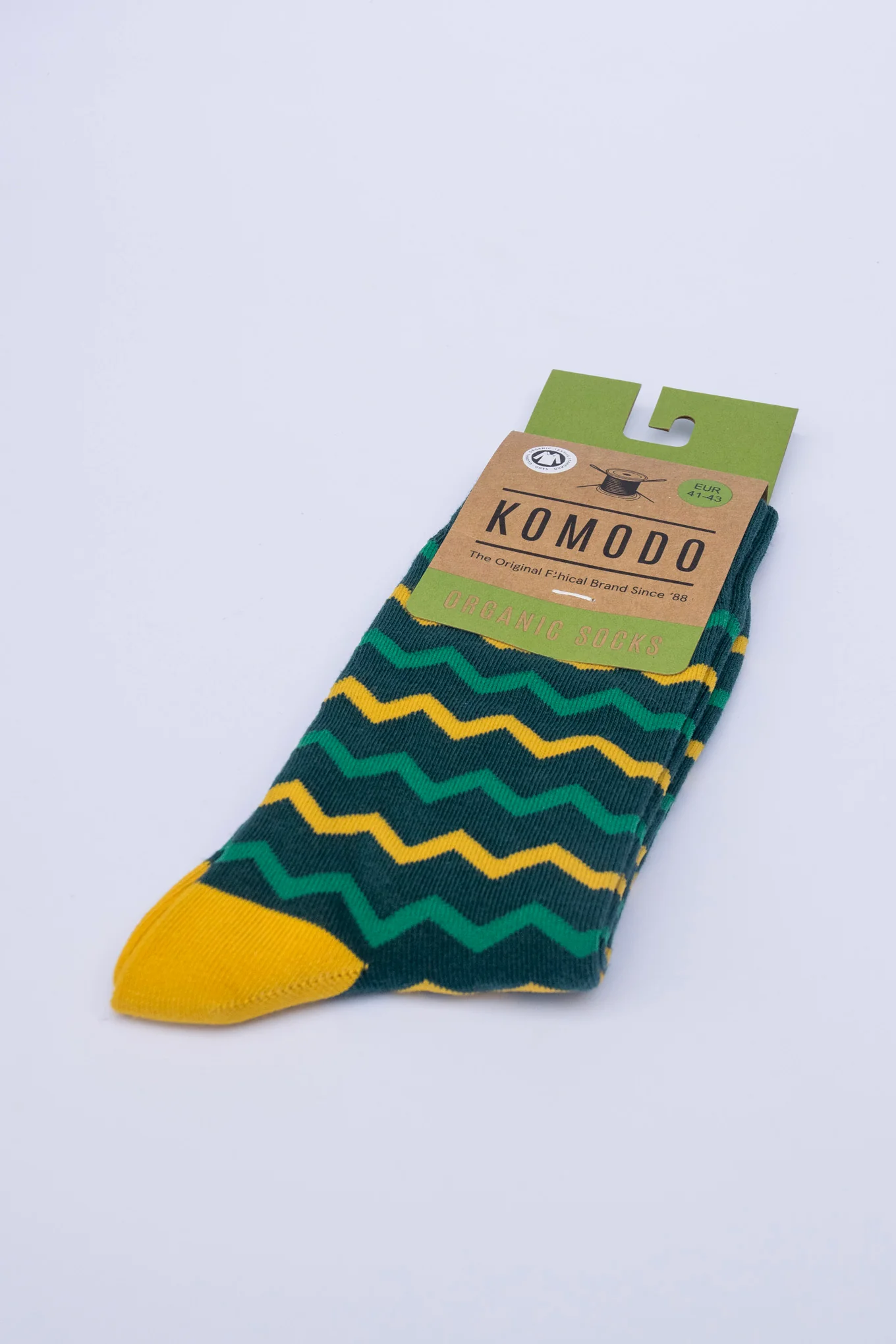 ZIG ZAG - GOTS Organic Cotton Socks Teal - Image 2